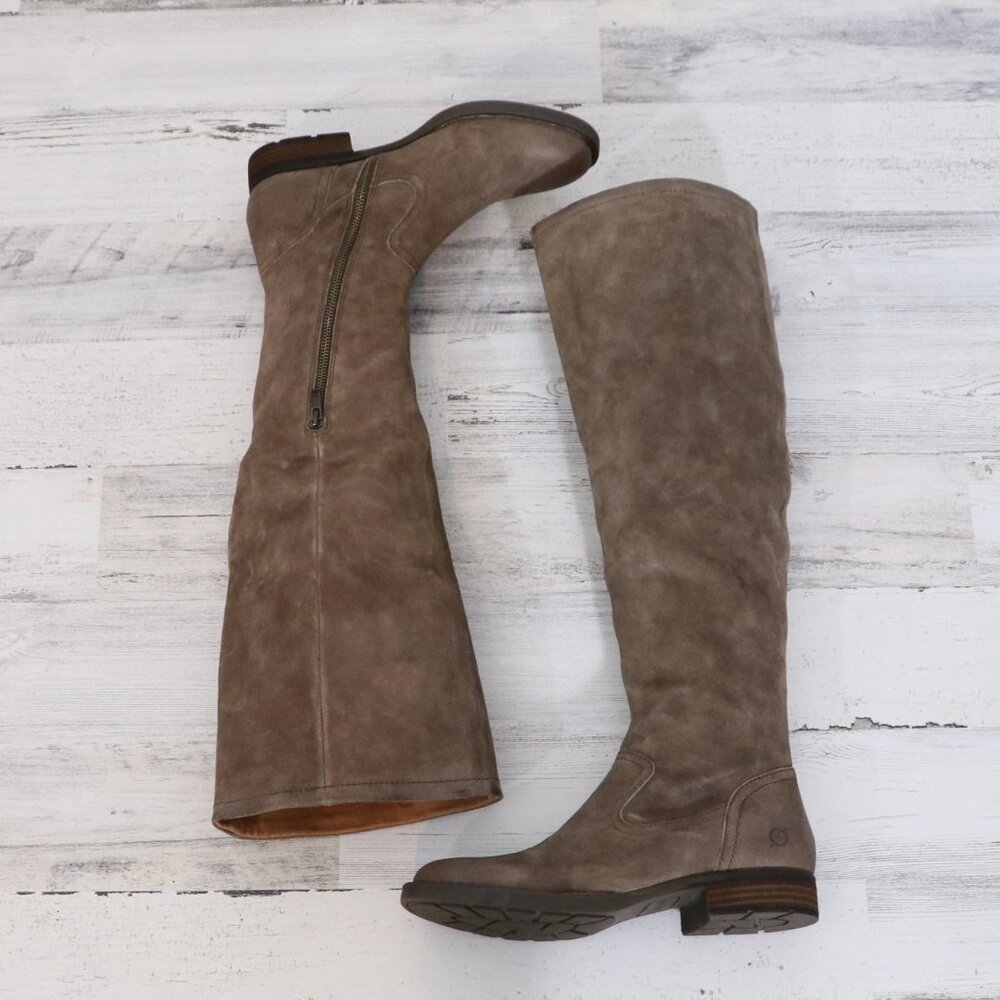 Born Britton Tall Over the Knee Boot Taupe Distressed 7.5 - Picture 6 of 12